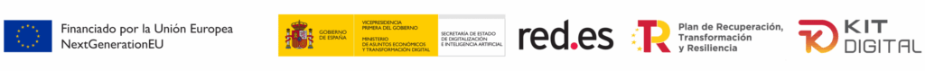 Financiado por la Unión Europea NextGenerationEU · Gobierno de España, Ministerio de Asuntos Económicos y Transformación Digital · Red.es · Plan de Recuperación, Transformación y Resiliencia · Kit Digital